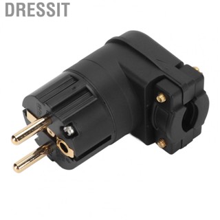 Dressit 90 Degree AC Power Plug   Power Connector Plug Plug and Play Superb Plating Process 24K Gold Plated  for Professional AV Appliances