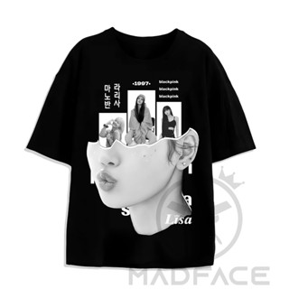 POPULAR QZBLACK PINK SURREALISM Graphic Tee: LISA by minimal yeoja sablimation Casual Regular_07