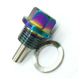 ⚡READYSTOCK⚡Titanium Alloy Magnetic Oil Drain Plug M14x1.5 For Suzuki Honda Mitsubish.i Part