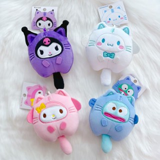 จี้ตุ๊กตา Sanrio Cat Series Kuromi Melody Cinnamoroll Hangyodon ของเล่นสําหรับเด็ก