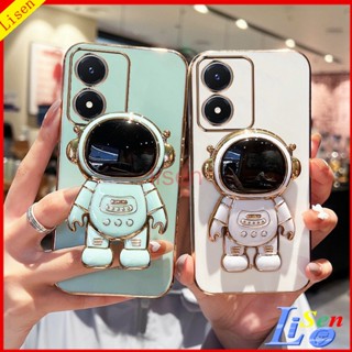 เคส Vivo Y02S Y02 Y16 Y22 Y22S Y35 Y21 Y21S Y33S Y21T T1X Y33T Y15S Y01 Y20 Y12A Y12S Y20S G เคสโทรศัพท์มือถือ ลายนักบินอวกาศ พร้อมขาตั้ง สําหรับ YHY