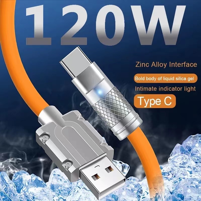 พร้อมส่ง!! 120w 6A สายชาร์จเร็ว ยาว 1เมตร L/Micro USD/Type C สายชาร์จ สายใหญ่แข็งแรง งานดี มีรับประกัน USB DATA CABLE