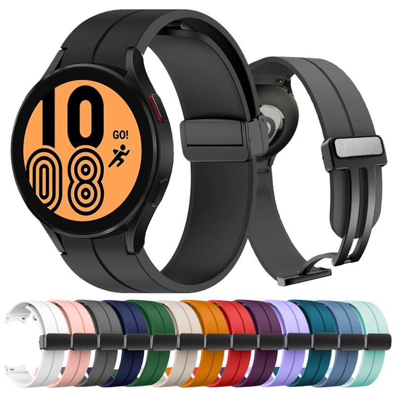 D Buckle Sport Band สายแม่เหล็กสําหรับ Samsung Galaxy Watch 7 FE 4 5 6 40 มม.44 มม.Watch5 pro 45 มม.Watch4 คลาสสิก 42 มม.46 มม.Watch6 คลาสสิก