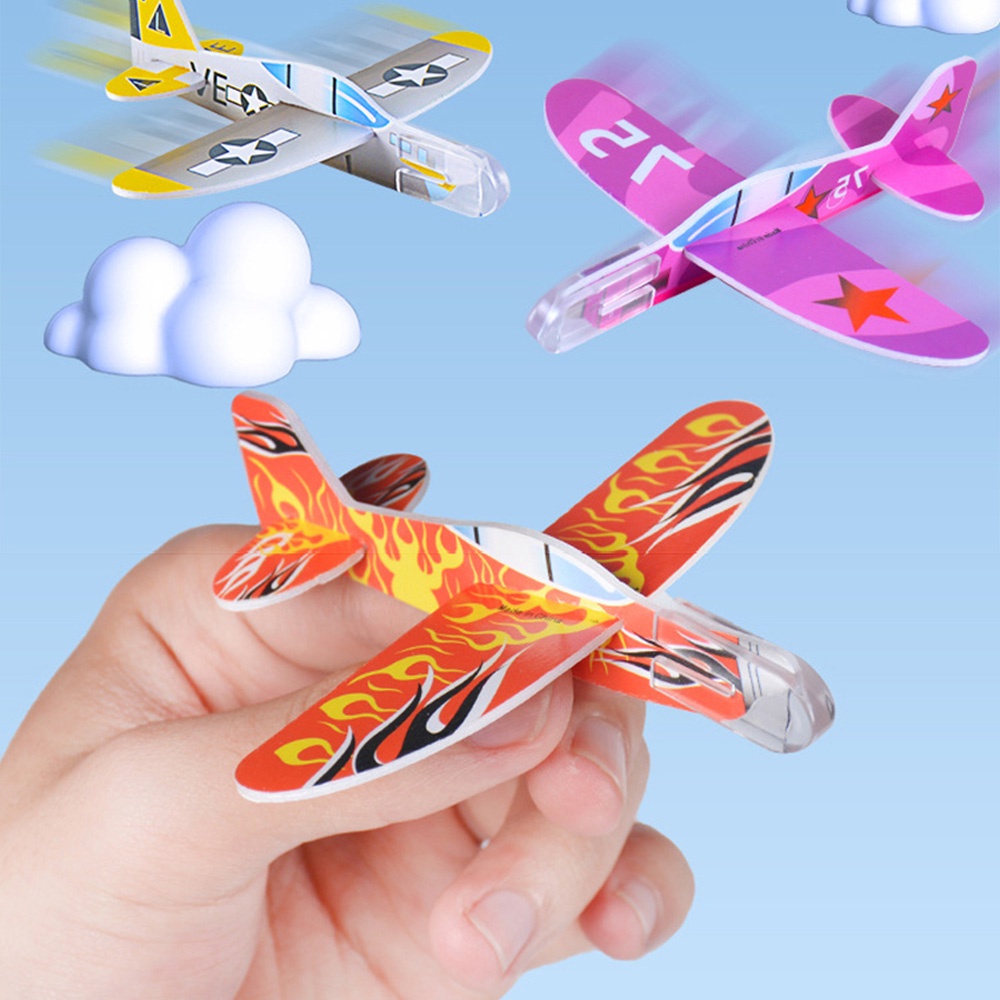 [สุ่มสี] เครื่องบินโฟม ขนาดเล็ก ของเล่นเด็ก กลางแจ้ง โยนมือ เครื่องบิน DIY เครื่องร่อนบิน แฮนด์เมด ปาร์ตี้วันเกิด โปรดปราน