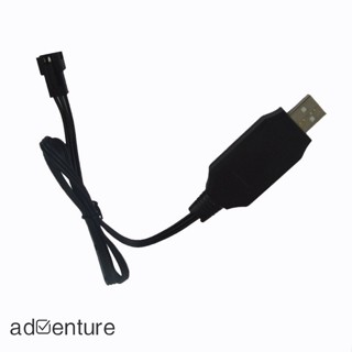 Adven สายชาร์จ Usb สําหรับแบตเตอรี่ลิเธียม 6.4v 3-pin Sm-3p สําหรับรถบังคับ Wltoys