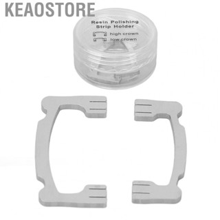 Keaostore 2pcs  Polishing Strip Holder Stainless Steel High Low Crown Resin Polishing Strip Holder  Sanding Strip Holder