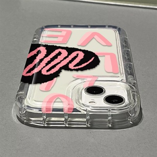 Soft Case Compatible for IPhone 14 13 11 12 Pro XS Max X XR 7+ 8 Plus Love Phone Casing Transparent TPU Silicone Shockproof Cover