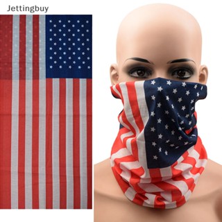 [Jettingbuy] American Flag Face Mask Seamless Neck Gaiter Shield Scarf For Motorcycle New Stock