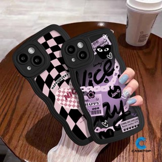 เคสโทรศัพท์มือถือ ขอบหยัก ลายตารางหมากรุก หัวใจ แฟชั่น สําหรับ Vivo Y36 Y35 Y17 Y15 Y12i Y22s Y12s Y21s Y91C Y91 Y93 Y33s Y16 Y20 Y30 Y11 Y22 Y12 Y02 Y02s Y21 V25 V21 Y15s V25E Y15A V20