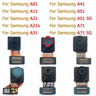  อะไหล่โมดูลกล้องเซลฟี่ ด้านหน้า ของแท้ สําหรับ Samsung Galaxy A01 A11 A21 A21s A31 A41 A51 A71 5G