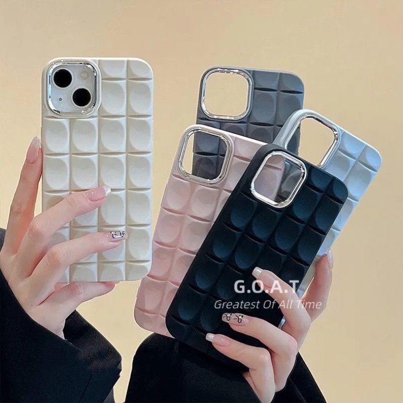 G.o.a.t เคสโทรศัพท์มือถือแฟชั่น กันเลนส์ กันหล่น สีพื้น สําหรับ iPhone 11 14 13 12 Pro Max XR X Max iPhone 14 iPhone 8 Phone Case
