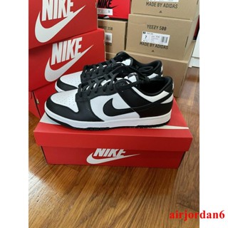 Nike Dunk Low Retro Panda รองเท้าผ้าใบ สีขาว สีดํา DD1391-100 2021