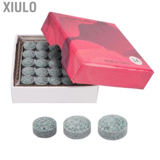 Xiulo Pool Cue Tips  Grey Storage Box Design Leather Material Good Stability High Density Cue Tips  for Entertainment