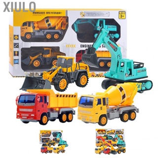 Xiulo Engineering Toy Truck Set Plastic Lifelike Excavator Construction Vehicle Toys for Boys