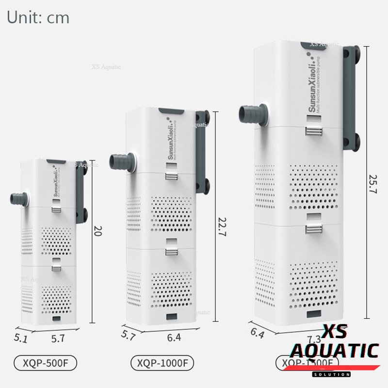 Aquarium SunSun XiaoLi ปั๊มกรองใต้น้ําภายในมัลติฟังก์ชั่น XQP-500F XQP-1000F XQP-1500F