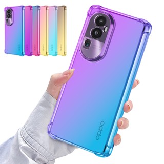 เคสโทรศัพท์มือถือ ซิลิโคนนิ่ม TPU ใส กันกระแทก ไล่โทนสี สําหรับ Oppo Reno 10 Pro Plus Reno10 9pro Reno 8T 5G Reno8 T 4G