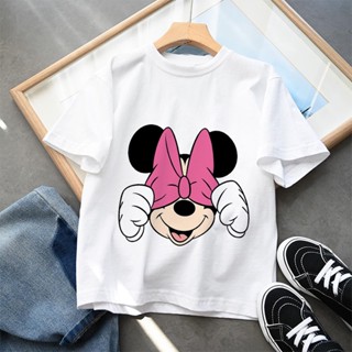 เสื้อยืด พิมพ์ลายการ์ตูนอนิเมะ Kawaii Mouse แฟชั่นฤดูร้อน สําหรับเด็กผู้ชาย และเด็กผู้หญิง 2023