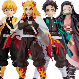 FIGMA โมเดลฟิกเกอร์ อนิเมะ Demon Slayer Zenitsu 508-DX Nezuko 553-DX 498-DX Tanjirou Change Face Articulado ของเล่นสําหรับเด็ก