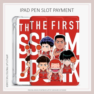 เคส ลายการ์ตูนอนิเมะ slam dunk พร้อมช่องใส่ปากกา สําหรับ iPad 10.2 gen 7 8 9 gen10 air 4 5 iPad mini 4 5 6 pro 11 2022 gen5 6 air1 2 3