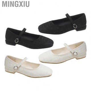 Mingxiu Women Flat Shoes  Comfortable Women Flat Shoes Footwear Buckle Strap  for Outing for Female