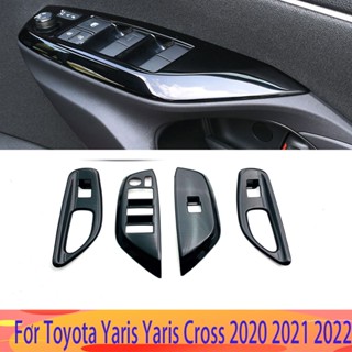 ฝาครอบสวิตช์มือจับประตู หน้าต่าง สเตนเลส ABS สําหรับ Toyota Yaris Yaris Cross 2020 2021 2022