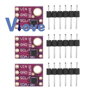 Sht31-d โมดูลเซนเซอร์วัดอุณหภูมิความชื้นดิจิทัล เอาท์พุท IIC I2C อินเตอร์เฟซ 3.3V สําหรับ Arduino Raspberry Pi 3 ชิ้น