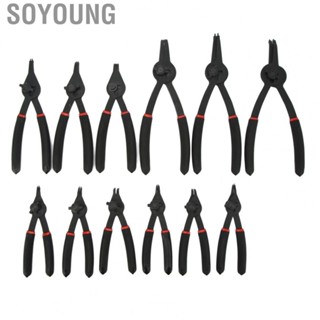 Soyoung Straight Tip Snap Ring Pliers  External Snap Ring Pliers Safe Sturdy Metal  for Removing