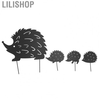 Lilishop Patio Cute Iron Art Hedgehog Decoration Metal Hedgehog Decorative Garden Stakes Simple Installation  for Outdoor Decoration for