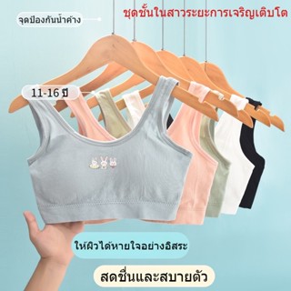 เสื้อซับใน เด็ก ผู้หญิง มีสีดำ สีขาว สีชมพู สีเขียว และสีน้ำเงิน，เสื้อใน เด็ก ผู้หญิง 10 ปี ระบายอากาศได้ดี ไม่อับชื้น，เสื้อในเด็กโตอายุ12-15 เหมาะสำหรับนักเรียนมัธยมต้นและมัธยมปลาย，เสื้อกล้ามเด็กผู้หญิง เหมาะสำหรับอายุ 11 14 16 ปี，เสื้อชั้นในเด็กผู้หญิง