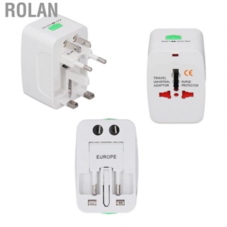 Rolan Worldwide Universal Power Plug Adapter  110‑240V Easy Storage Worldwide Universal Conversion Plug Multifunctional ABS Overload Protection  for Journey