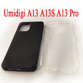 เคสโทรศัพท์มือถือ TPU แบบนิ่ม ผิวด้าน สีดํา สําหรับ Umidigi A13 A13S A13 Pro