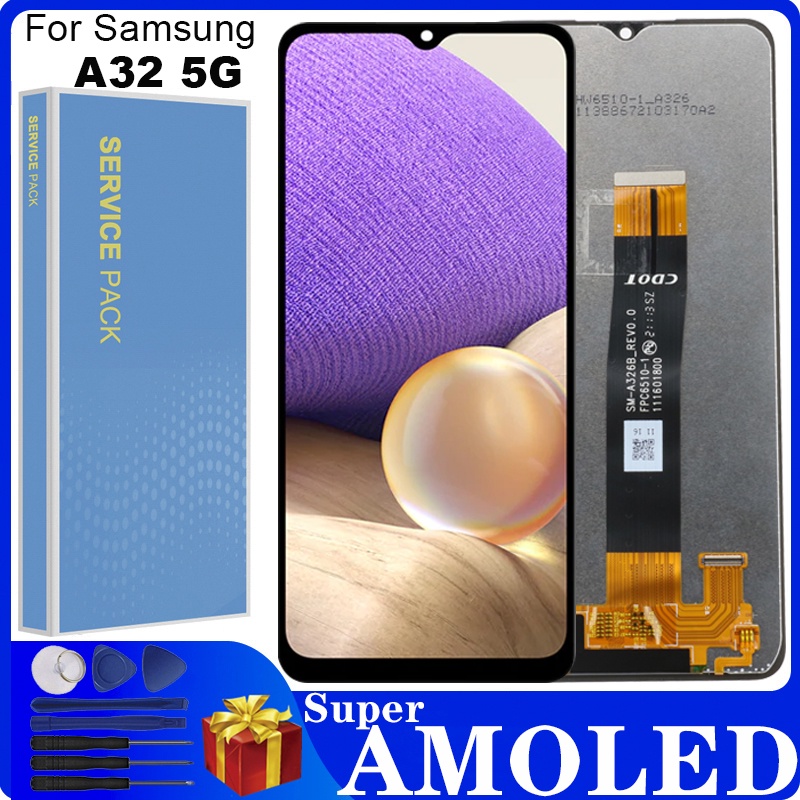 6.5 AMOLED LCD สําหรับ Samsung Galaxy A32 5G A326 SM-A326B จอแสดงผล LCD Touch Screen Digitizer Assem