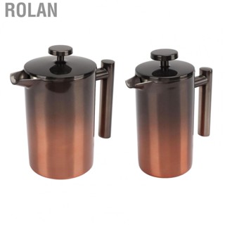 Rolan French Press Coffee Maker  Multiple Purposes Dishwasher Safe Heatable 304 Stainless Steel  Press  for Bar