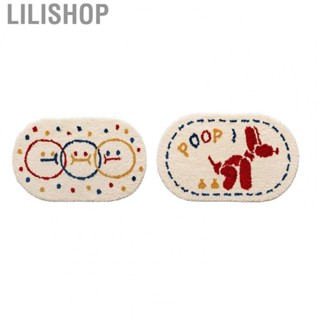 Lilishop Bath Mat  Shaggy Faux Cashmere Bathroom Rug Mat Cute Appearance  for Living Room