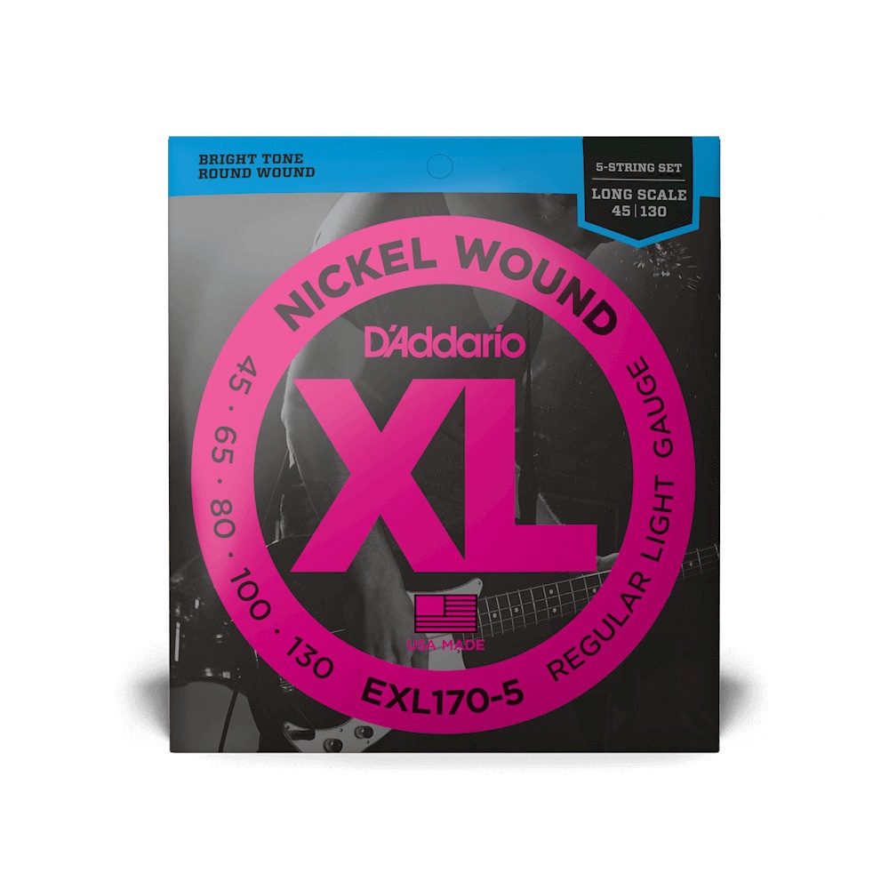 D'addario Exl170-5 สายกีตาร์เบส ของแท้ 100% ผลิตในอเมริกา 5 ชิ้น