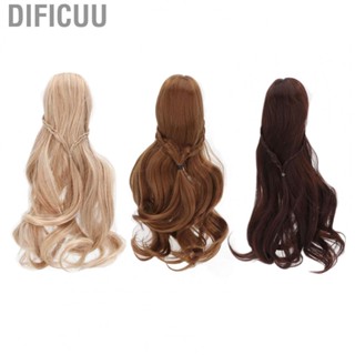 Dificuu BJD Doll Hair Wig  High Temperature Filament Doll Hair Wig  for 21 To 24cm Head Circumference