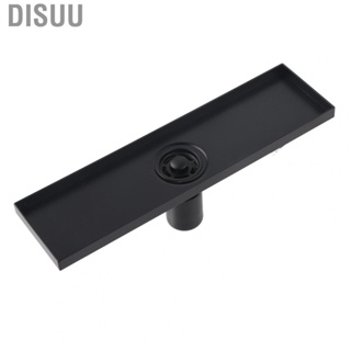 Disuu Linear Shower Floor Drain W/Removable Cover 304 Stainless Steel Matte Black US