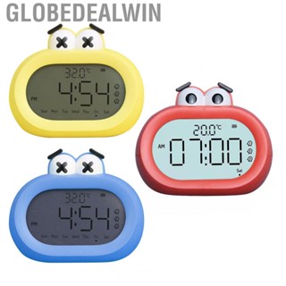 Globedealwin Cute Cartoon Alarm Clock Intelligent  Operated Digital  Electronic Clock with Night Light Countdown Desk Clock Decor