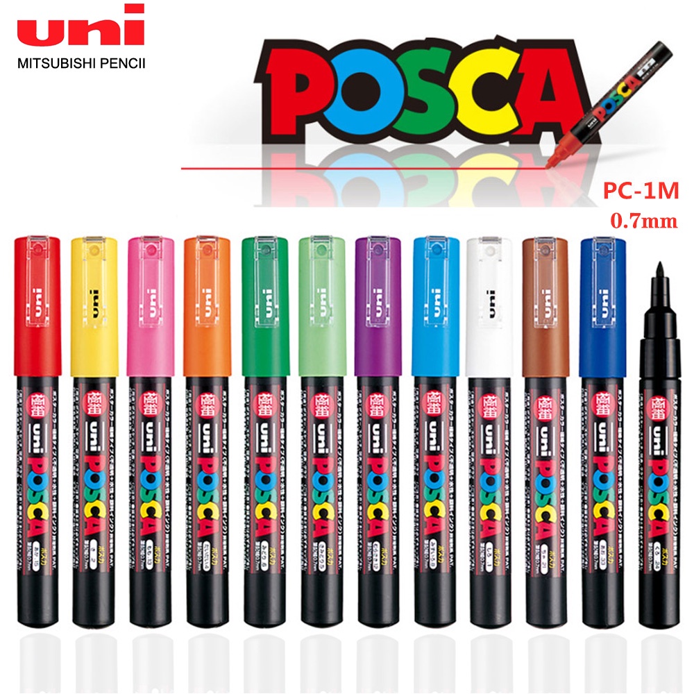 7Colors Uni Posca Paint Markers Full Set 0.7MM-1MM Plumones