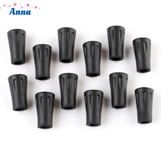 【Anna】Useful 12Pcs Rubber Reinforced Tip End Hiking Walking Trekking Pole Tip Covers