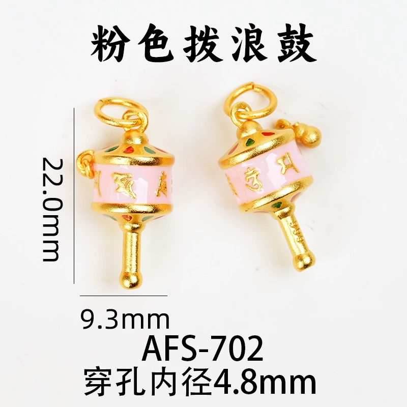 จี้ลูกปัดทราย สีทอง ทนทาน อุปกรณ์เสริม สําหรับทําสร้อยข้อมือ diy thumbnail 3