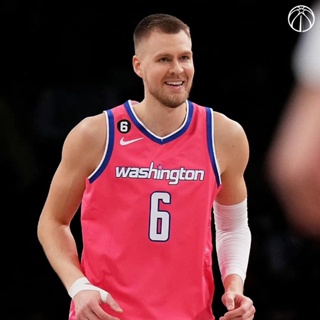 เสื้อกีฬาบาสเก็ตบอล แขนกุด ลายทีม NO.6 Kristaps Porzingis 22-23 Season Washington Wizards สําหรับผู้ชาย