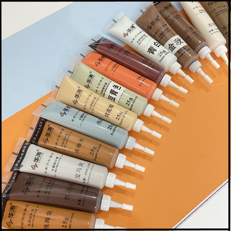 [Touch-Up Paint Touch-Up Paste] เฟอร์นิเจอร์สีไม้ Touch-Up Paste Touch-Up Paint Pen ประตูไม้ Flo