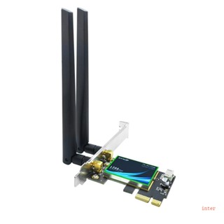 Inter อะแดปเตอร์การ์ด WIFI ไร้สาย 1200Mbps บลูทูธ 4 0 PCI-E Wlan Card 2 4Ghz 5Ghz 2 Antennas 802 11ac