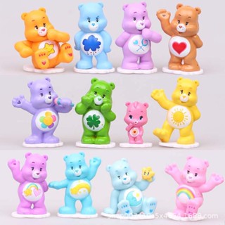 ตุ๊กตาหมีสีรุ้ง แฮนด์เมด 12 ตัว สําหรับตกแต่งเค้ก