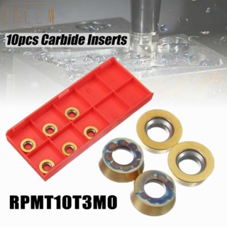 【ONCEMOREAGAIN】CNC Inserts 10 Pcs 9*3mm Accessories Parts RPMT10T3MO Replacements Tool