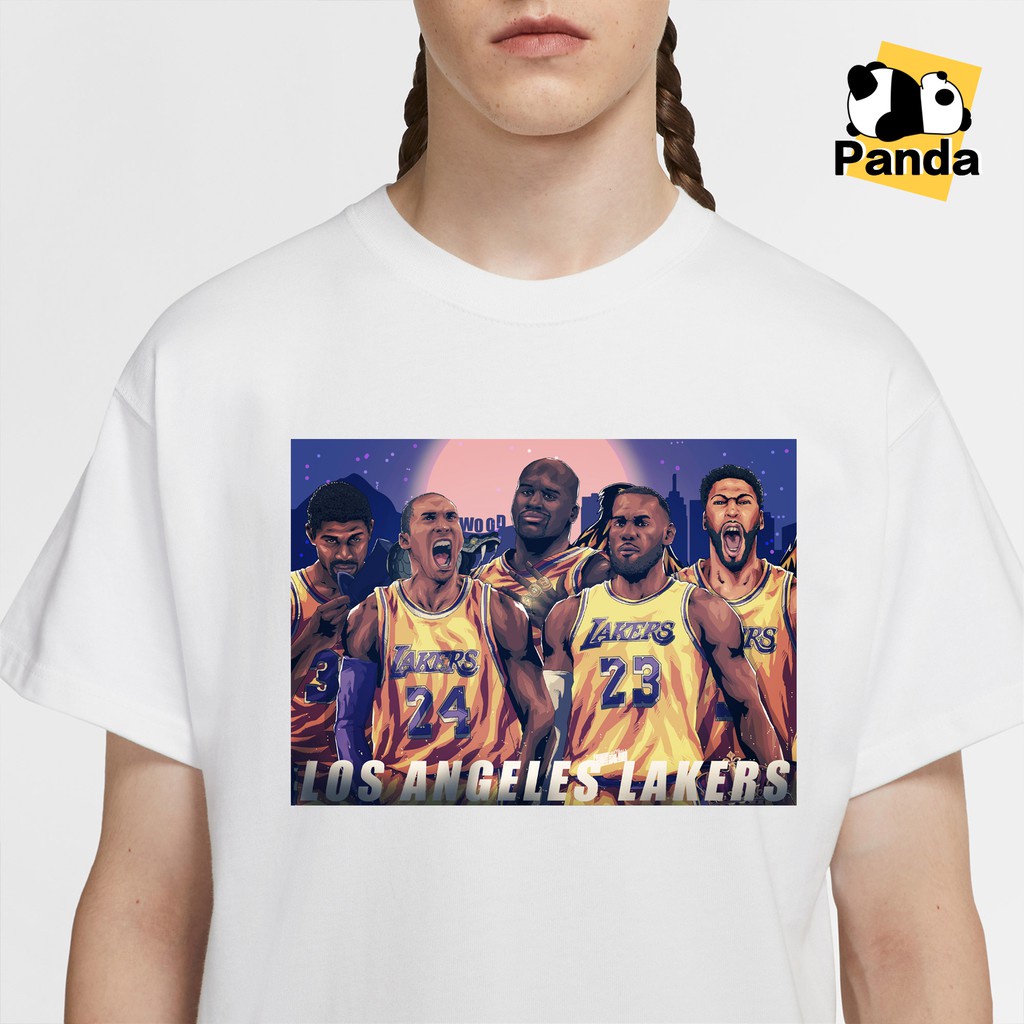 เสื้อยืดผู้ชาย Los Angeles Lakers Shirt NBA T Shirt Unisex Size หลากหลายสี