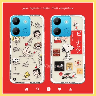 เคสโทรศัพท์มือถือซิลิโคน TPU นิ่ม แบบใส ป้องกัน ปิดด้านหลัง ลายการ์ตูนสนูปปี้น่ารัก สําหรับ Infinix Note 30 Pro VIP 30i Hot 30 Play NFC Smart 7 HD Plus 4G 5G