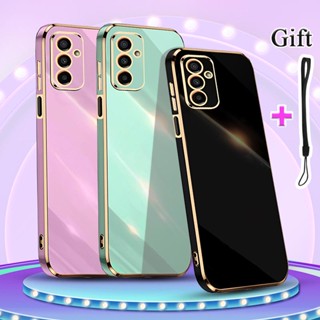 เคสโทรศัพท์ซิลิโคน TPU แบบนิ่ม ชุบไฟฟ้า ขอบตรง สําหรับ Samsung Galaxy M23 5G F23 5G