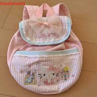 กระเป๋าเป้สะพายหลัง ปักลาย Hello kitty Granny Girl น่ารัก สําหรับเด็กผู้หญิง [mushroom]